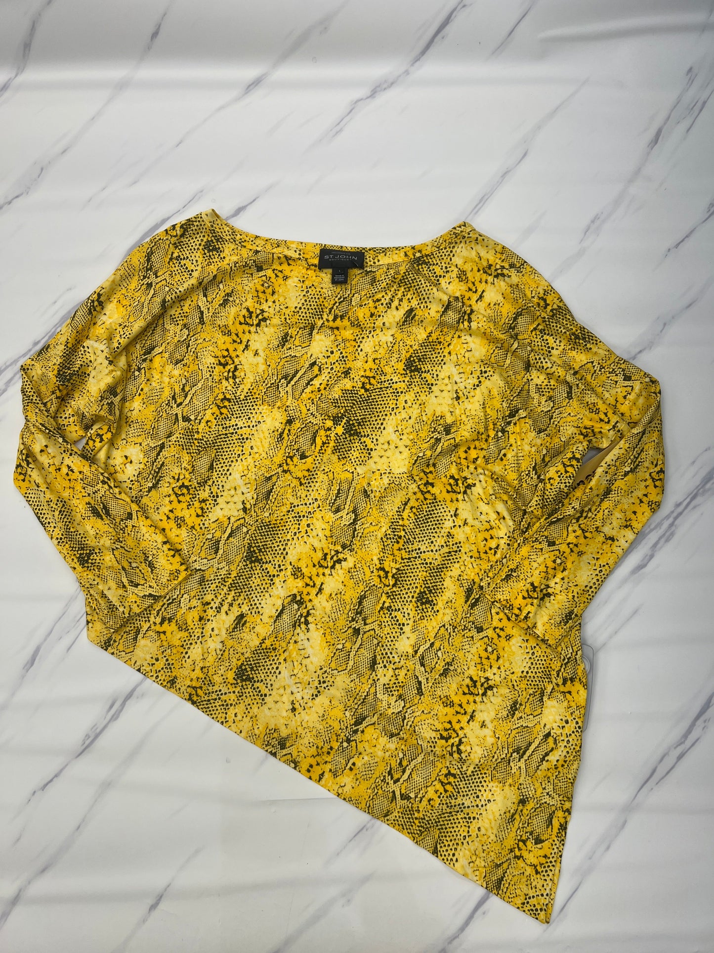 Top Long Sleeve Designer By St John Collection In Yellow, Size: L