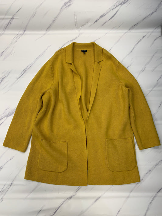 Sweater Cardigan By Talbots In Yellow, Size: 2x