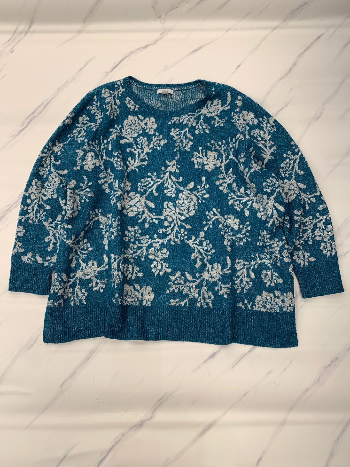 Sweater By Croft And Barrow In Blue, Size: 3x