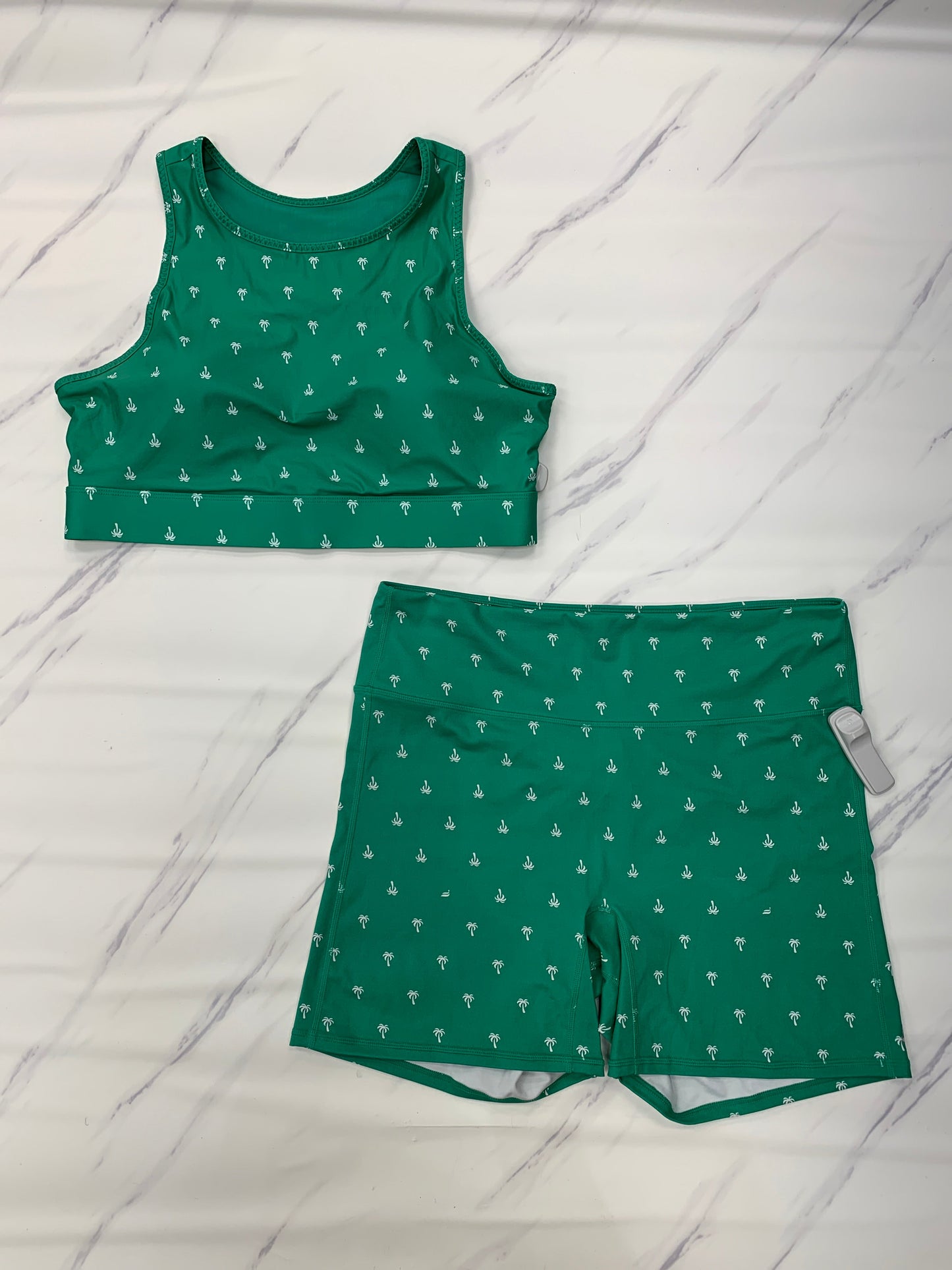 Athletic Shorts 2 Pc By Fabletics In Green, Size: 2x