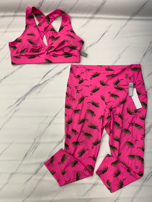 Athletic Pants 2pc By Fabletics In Pink, Size: 2x