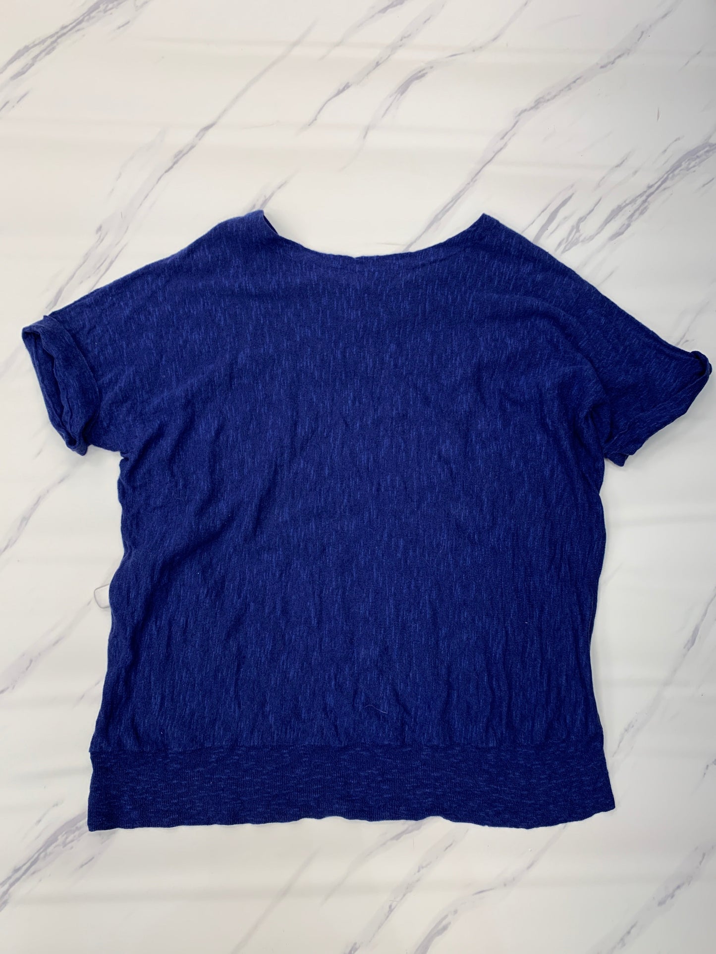 Top Short Sleeve By Eileen Fisher In Blue, Size: Xl