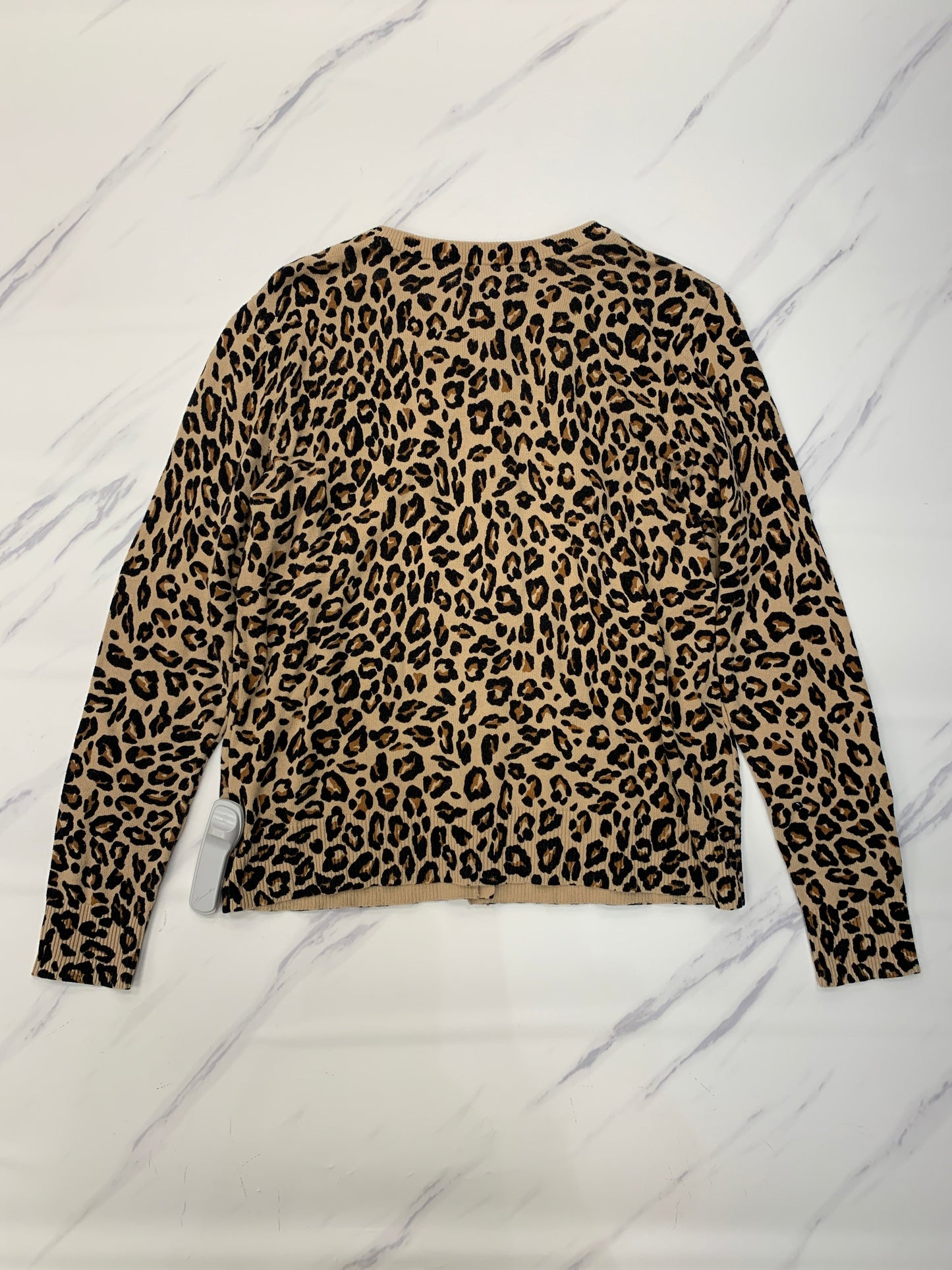 Sweater Cardigan By Croft And Barrow In Animal Print, Size: Sp