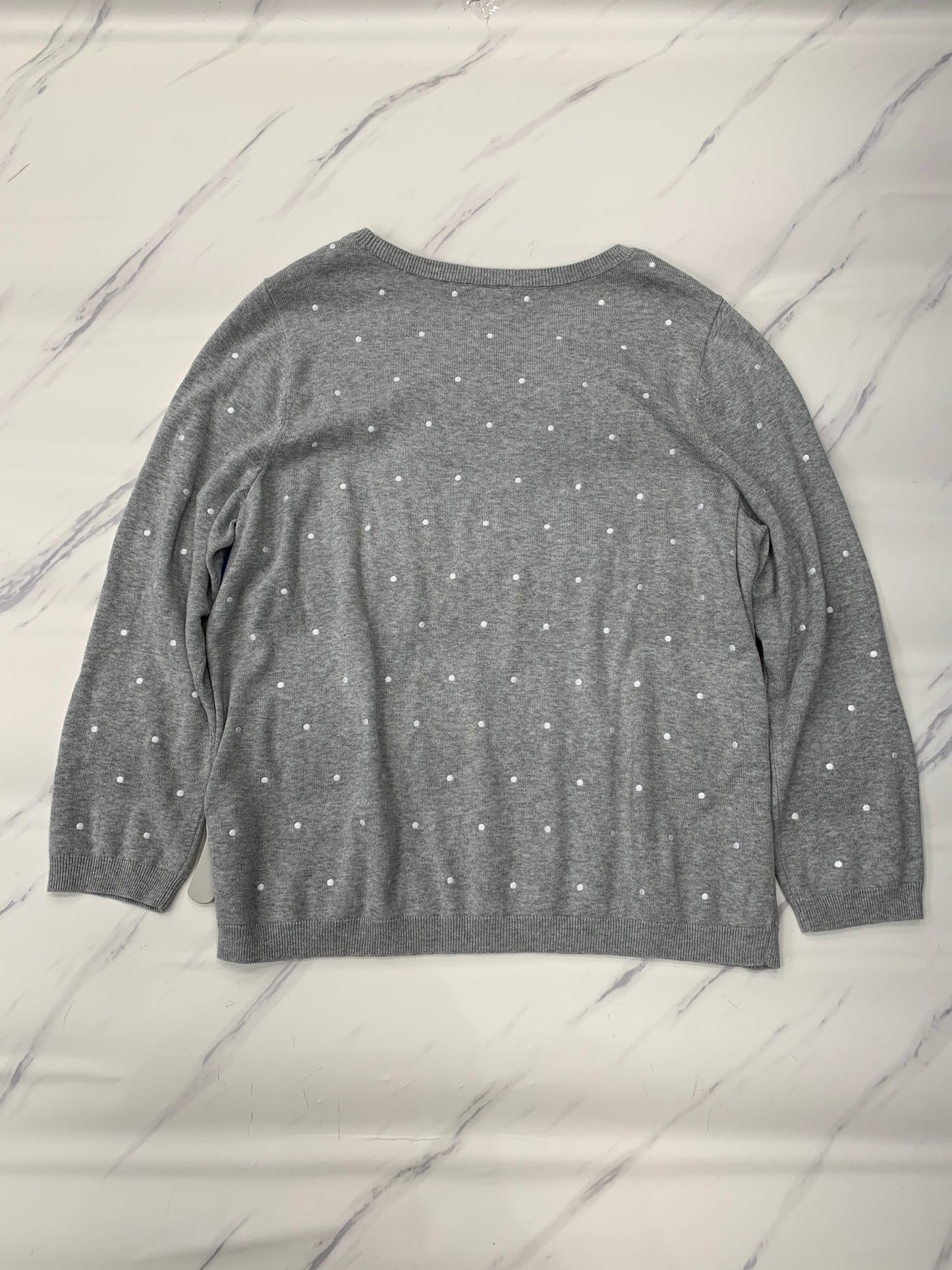 Sweater By Talbots In Grey, Size: 2x