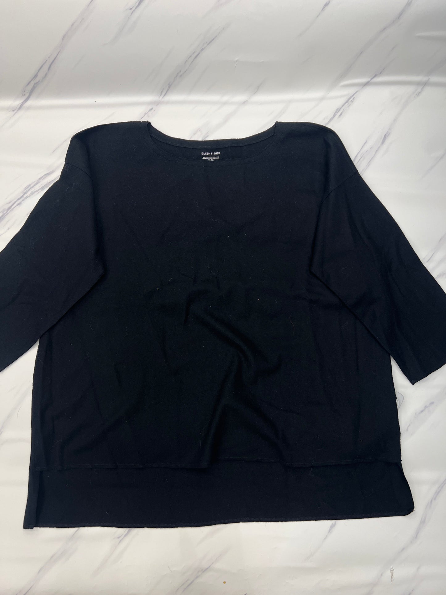 Top Long Sleeve By Eileen Fisher In Black, Size: Xl