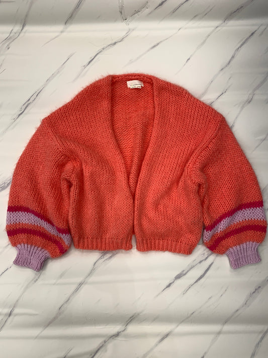 Sweater Cardigan By Anthropologie In Orange