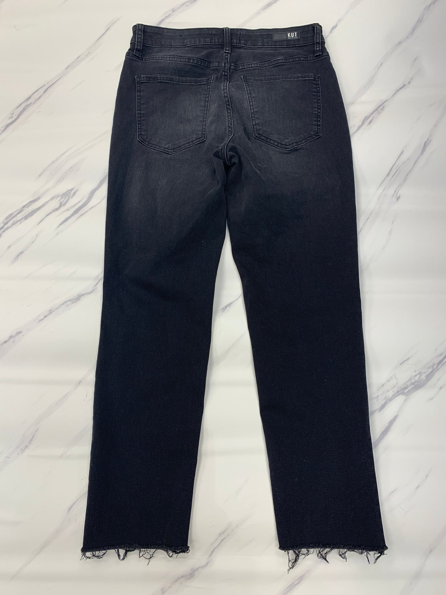 Jeans Boyfriend By Kut In Black, Size: 4