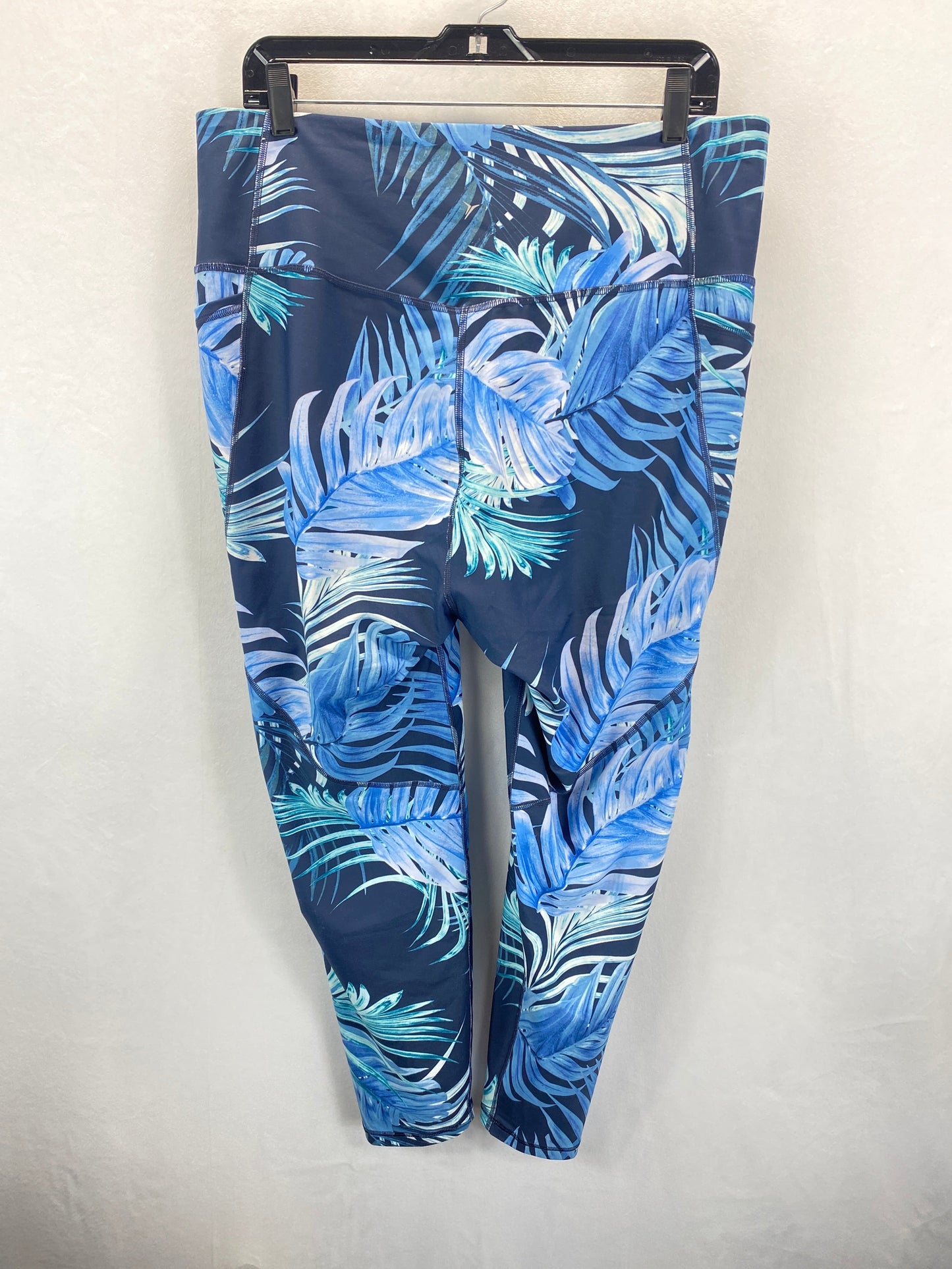 Tropical Print Athletic Leggings Old Navy, Size Xxl