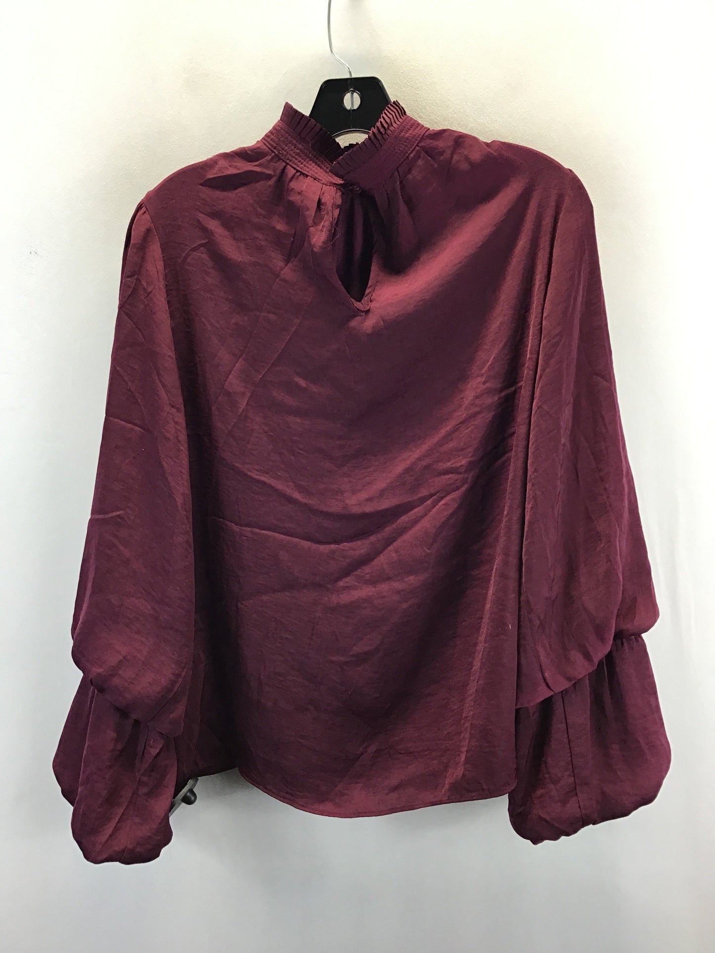 Blouse Long Sleeve By T Tahari In Purple, Size: M