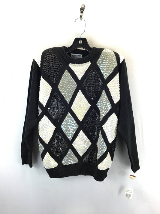 Sweater By Alfred Dunner In Black & White, Size: Mp