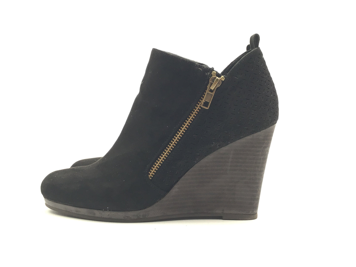 Boots Ankle Heels By Just Fab In Black, Size: 9