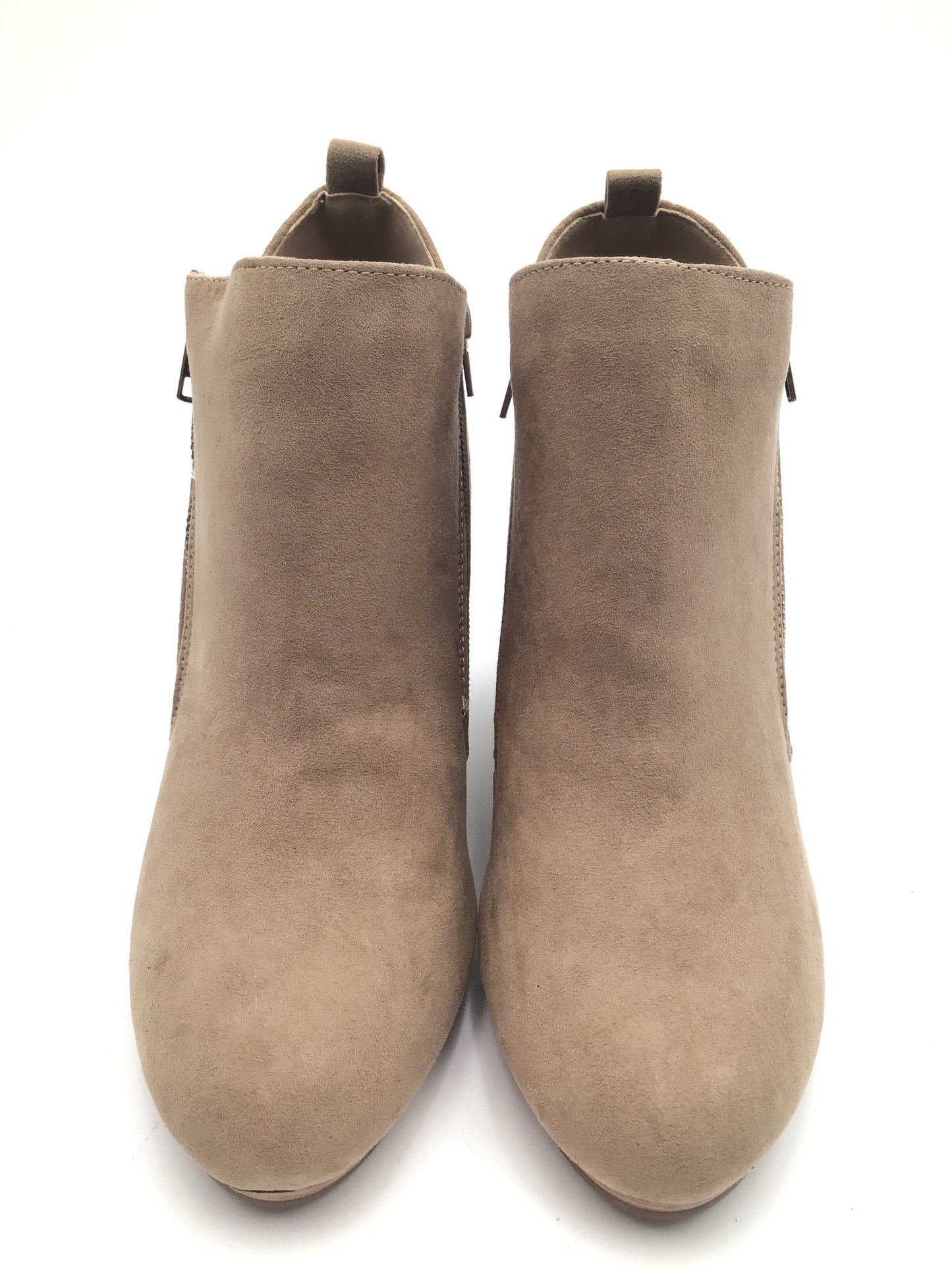 Boots Ankle Heels By Just Fab In Tan, Size: 9