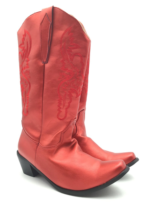 Boots Western By Clothes Mentor In Red, Size: 11