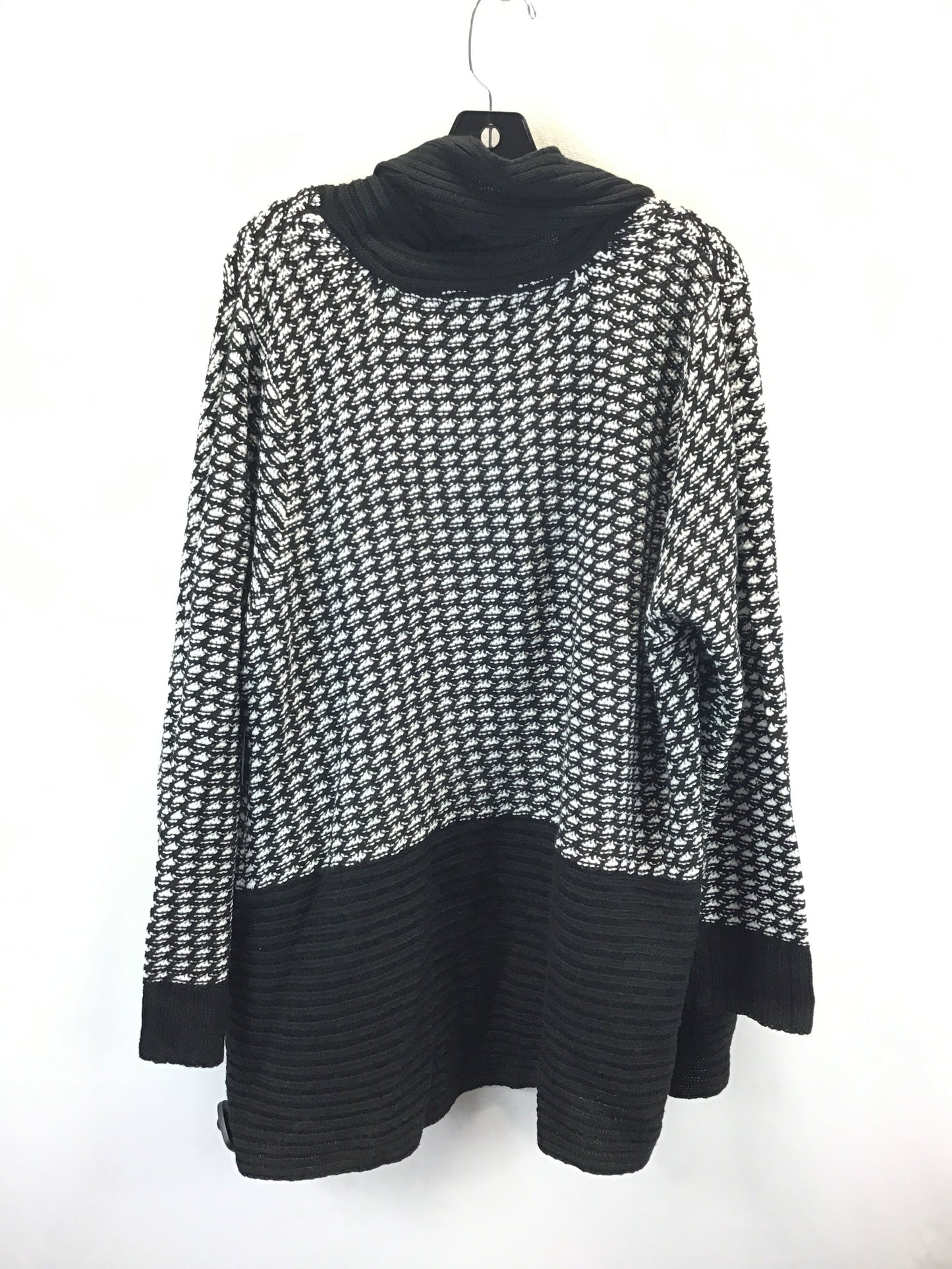 Sweater Cardigan By John Paul Richard In Black & White, Size: 3x