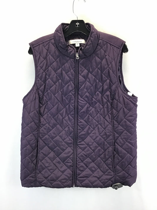 Vest Puffer & Quilted By Croft And Barrow In Purple, Size: Xl