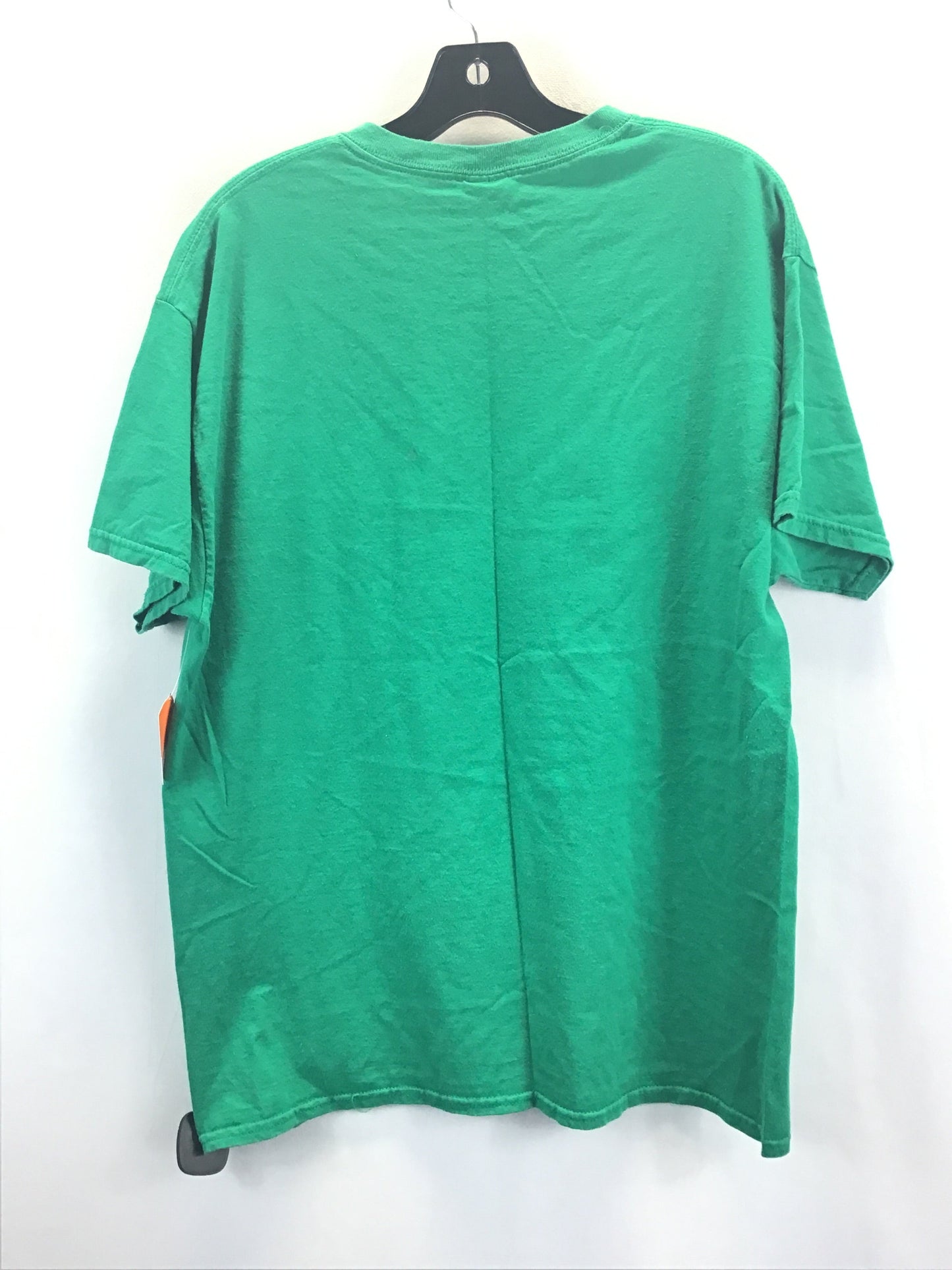 Green Top Short Sleeve Basic Gildan, Size L