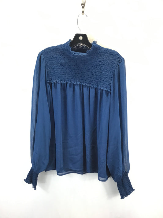 Top Long Sleeve By Laundry In Blue, Size: Xl