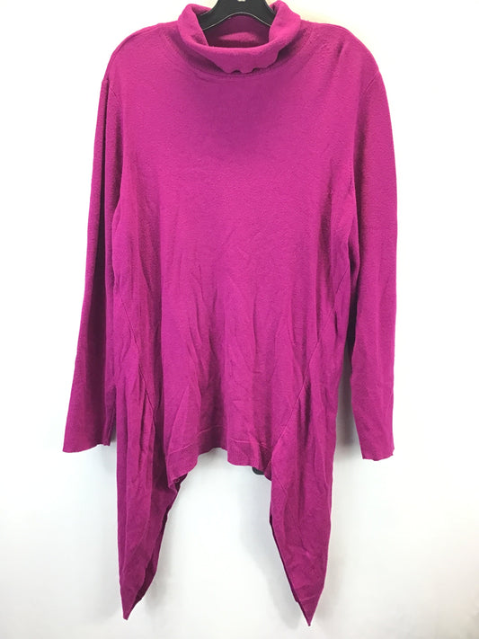 Sweater By Chicos In Pink, Size: Xl