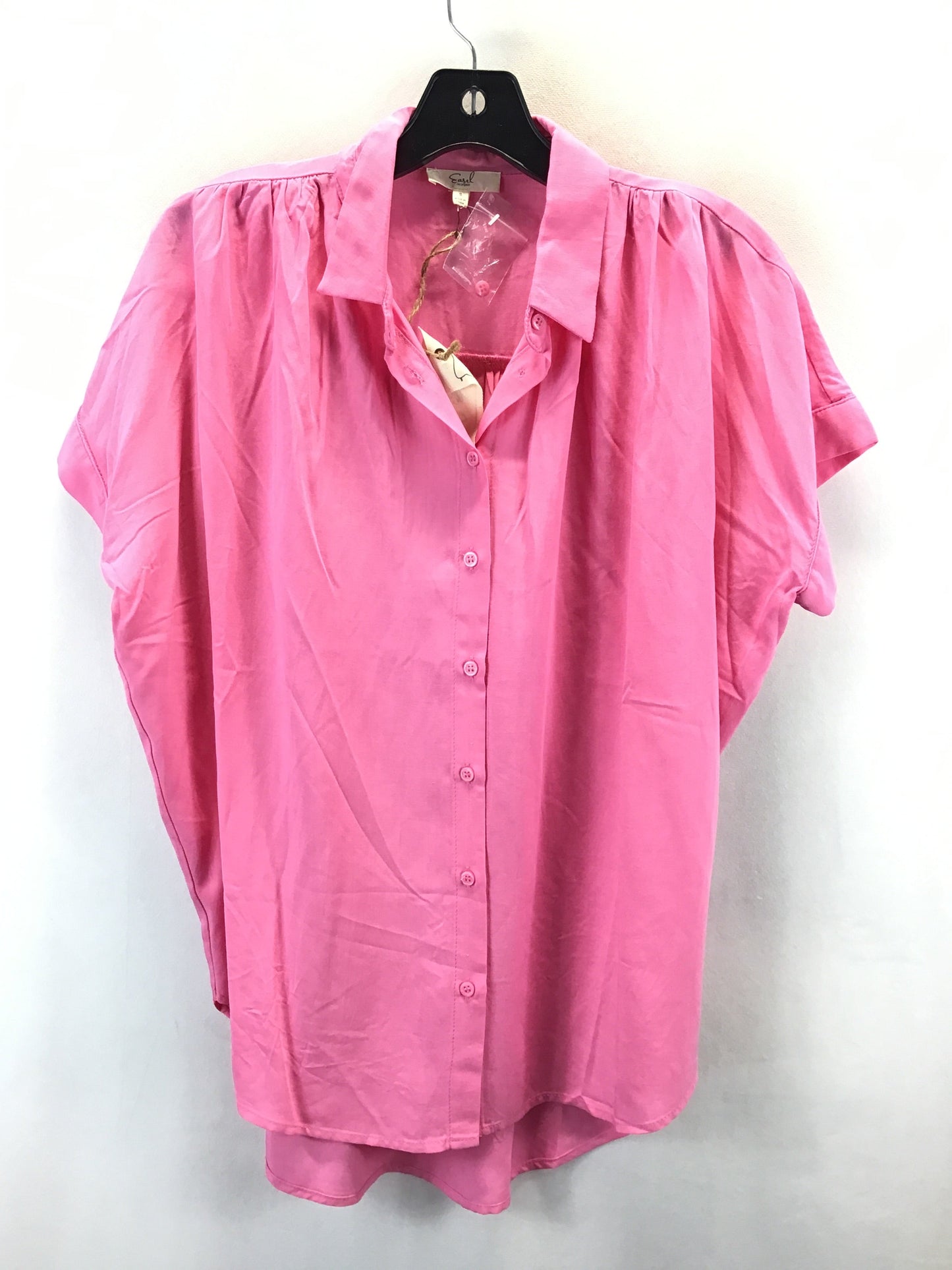 Top Short Sleeve By Easel In Pink, Size: S