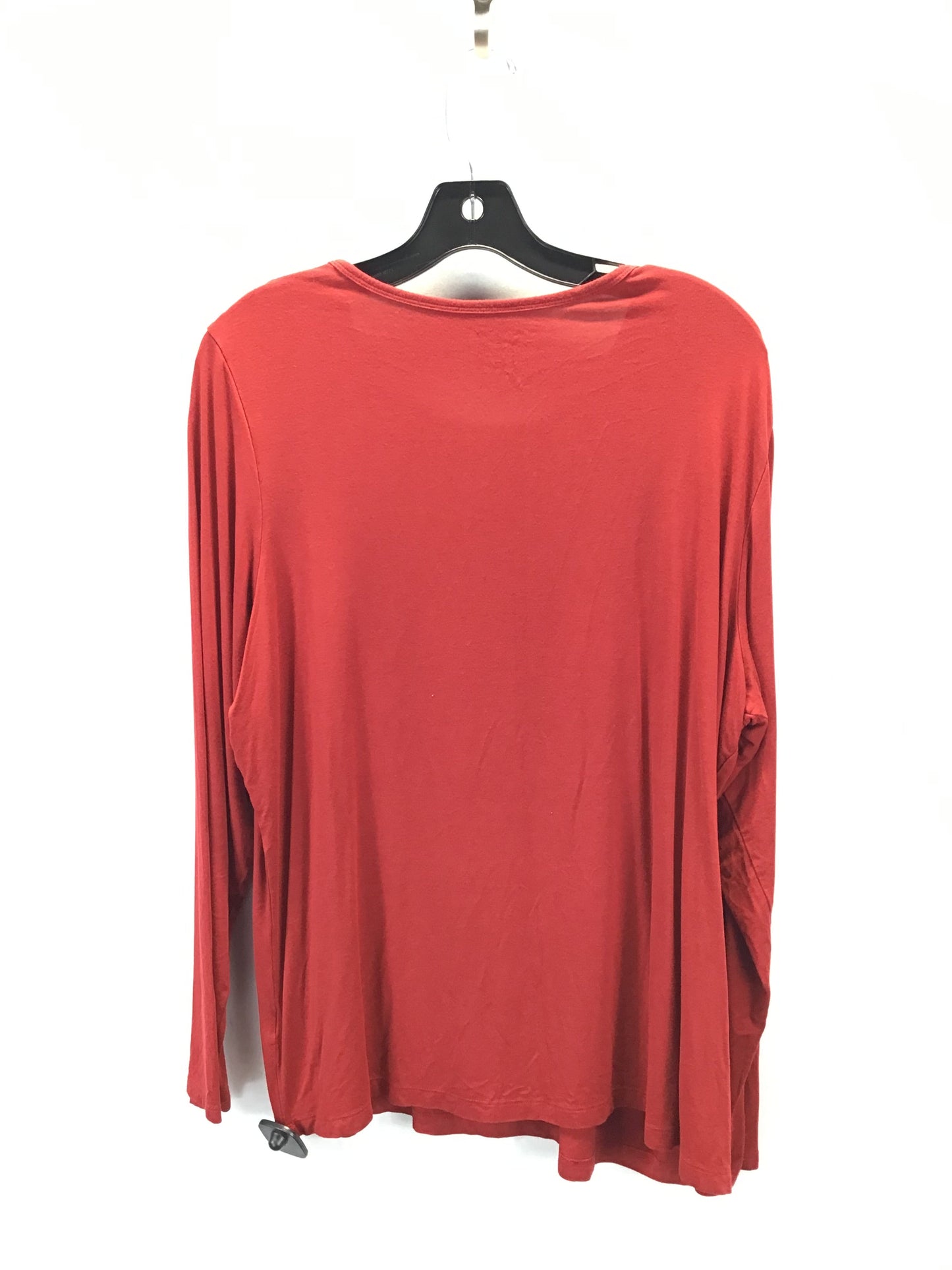 Top Long Sleeve By Lord And Taylor In Red, Size: 2x