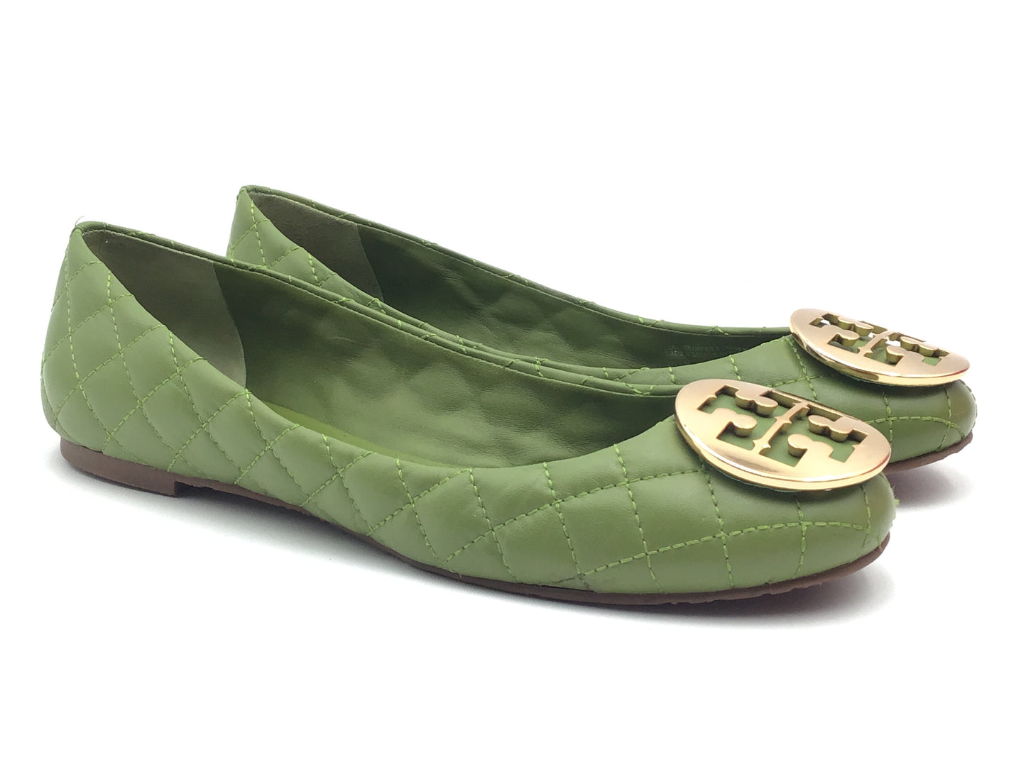 Shoes Flats By Tory Burch In Green, Size: 9