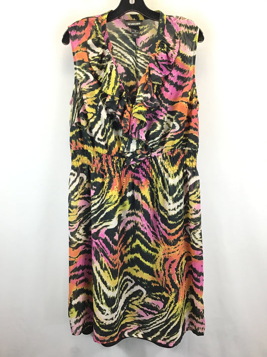 Multi-colored Dress Casual Midi Lane Bryant, Size 16