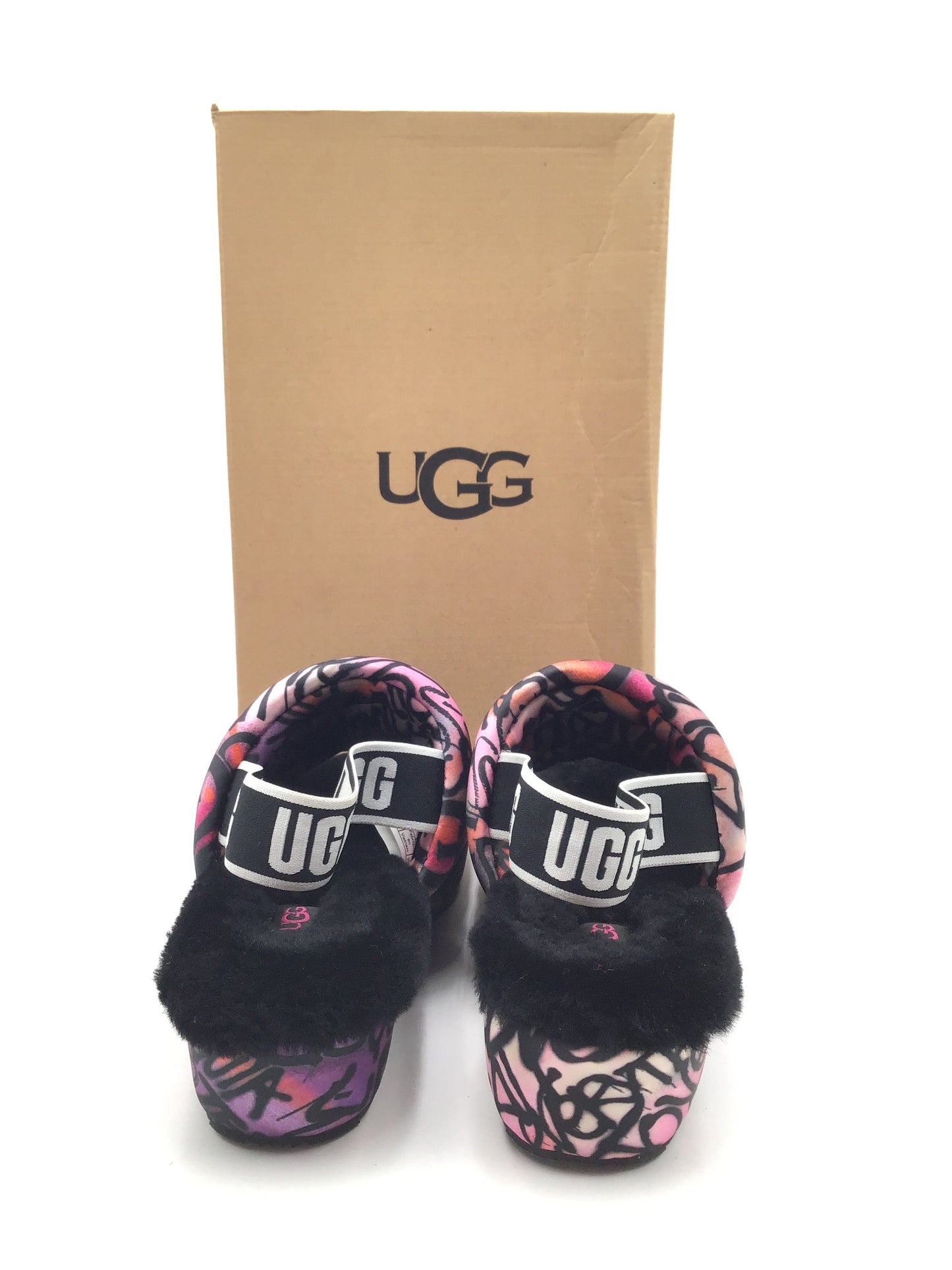 Shoes Designer By Ugg In Black & Pink, Size: 9