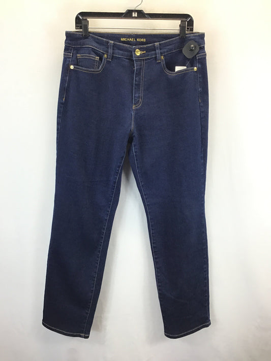 Jeans Straight By Michael By Michael Kors In Blue Denim, Size: 10