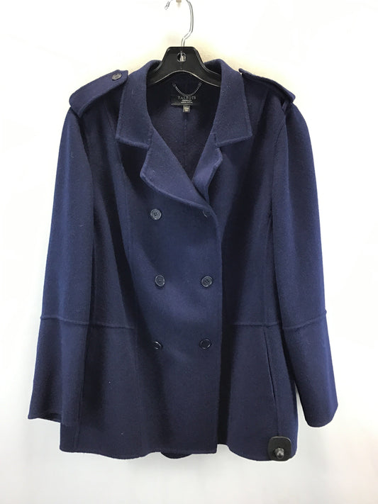 Coat Peacoat By Talbots In Blue, Size: 22 Petite