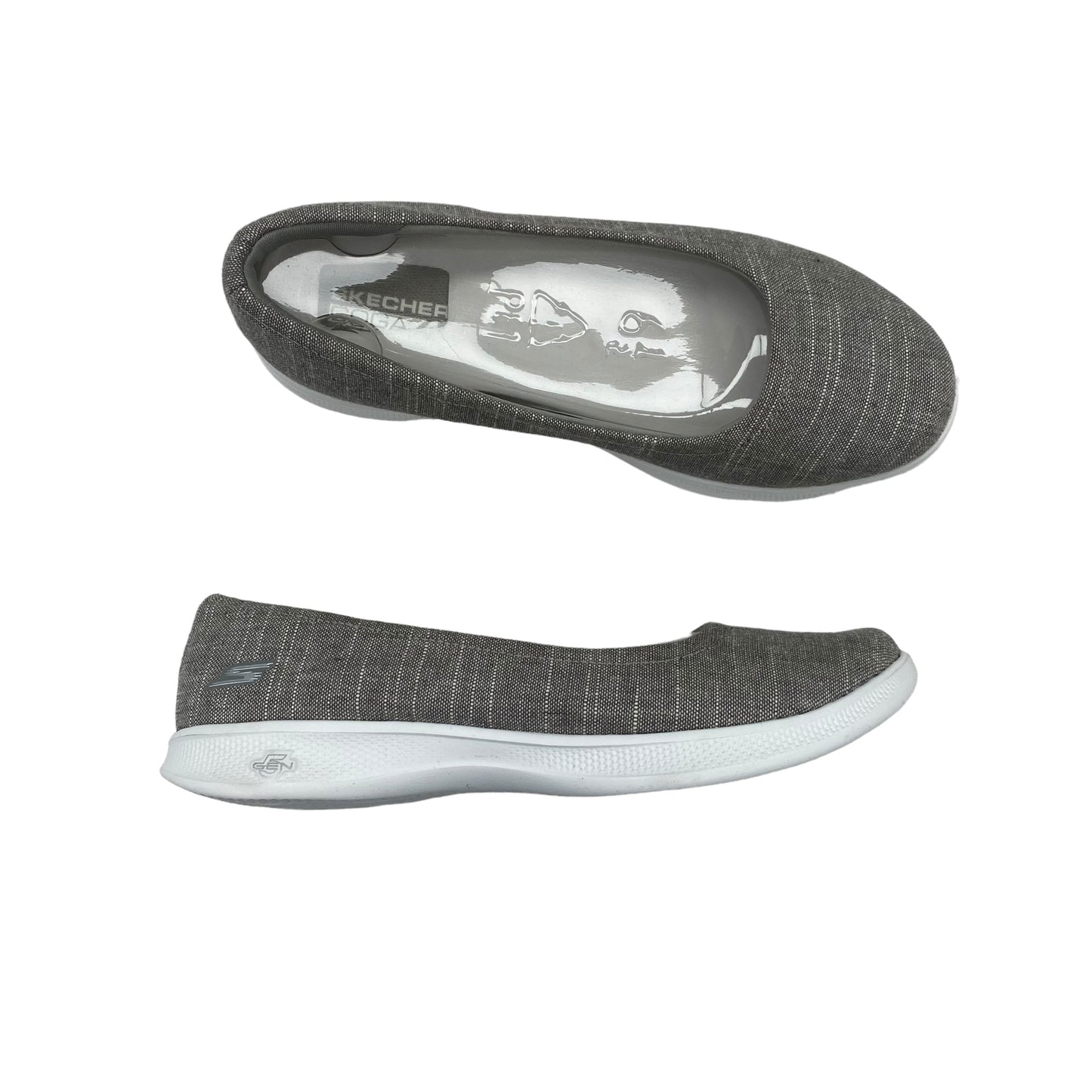 GREY SHOES FLATS by SKECHERS Size:6.5