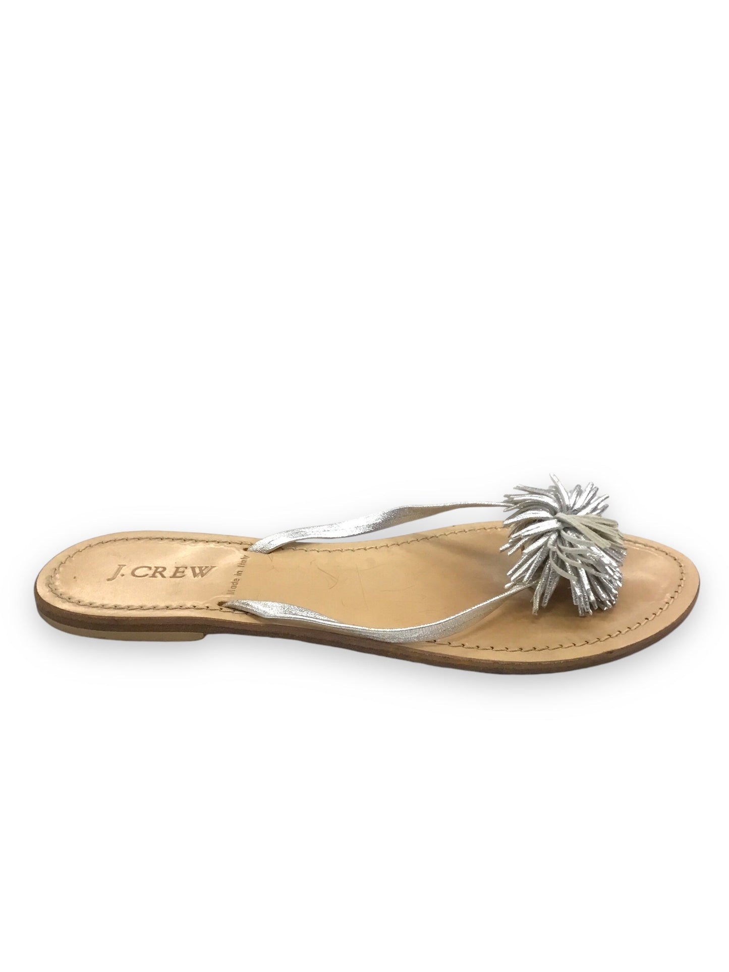 Sandals Flats By J. Crew In Silver, Size: 8