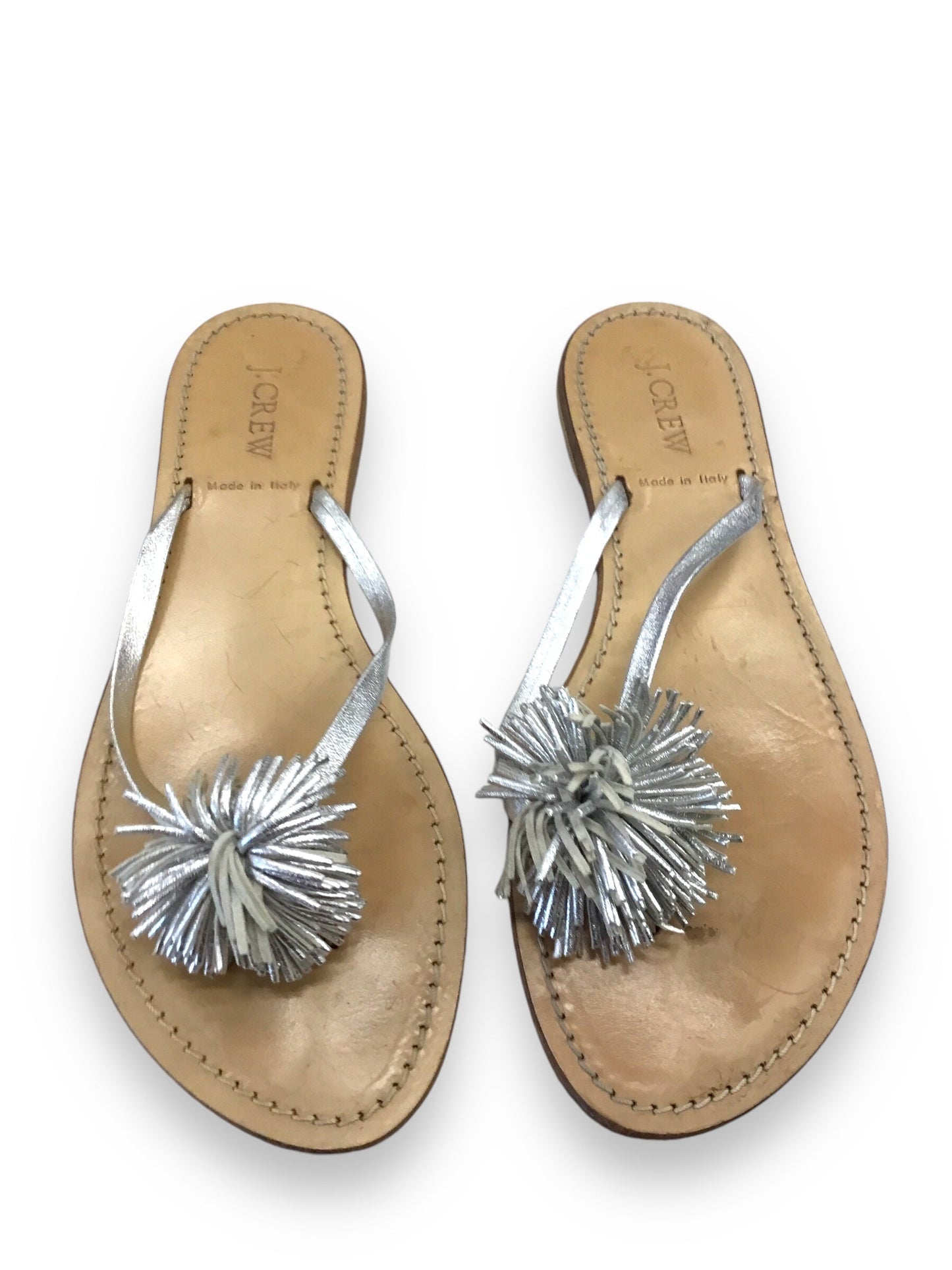 Sandals Flats By J. Crew In Silver, Size: 8