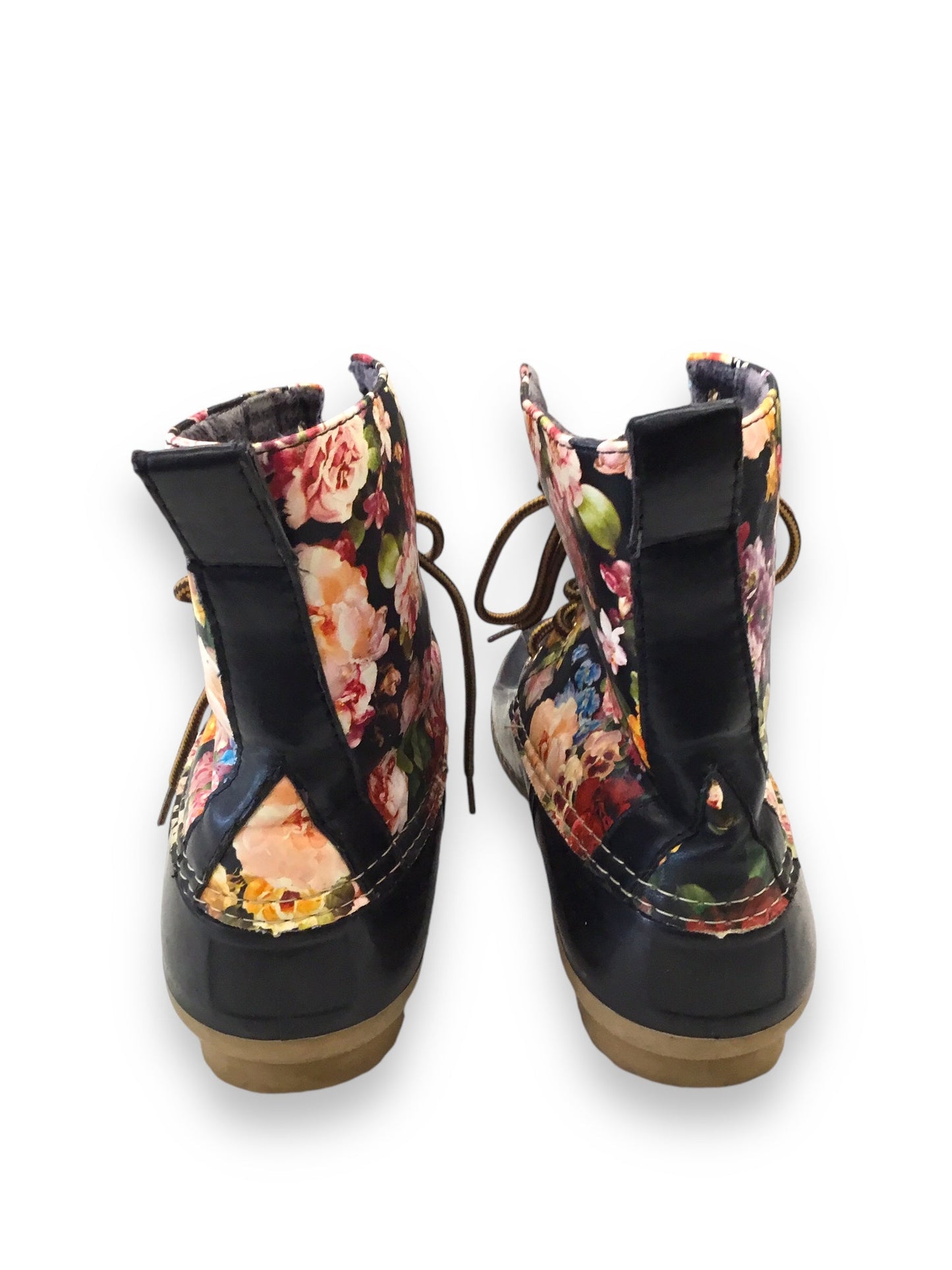 Boots Ankle Flats By Clothes Mentor In Floral Print, Size: 8