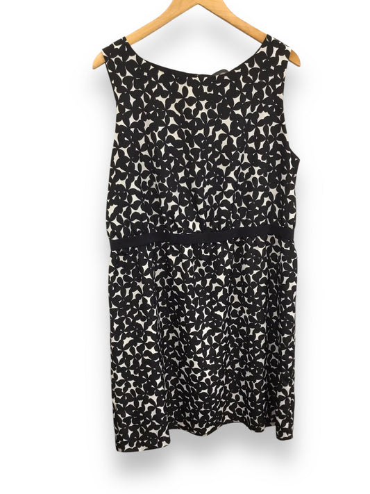 Dress Work By Loft In Black & White, Size: Xl