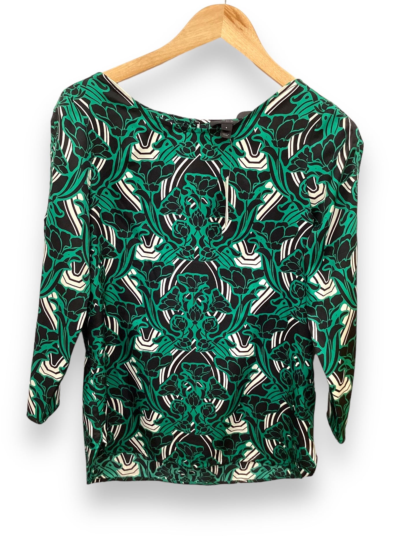 Top Long Sleeve By J. Crew In Green, Size: S