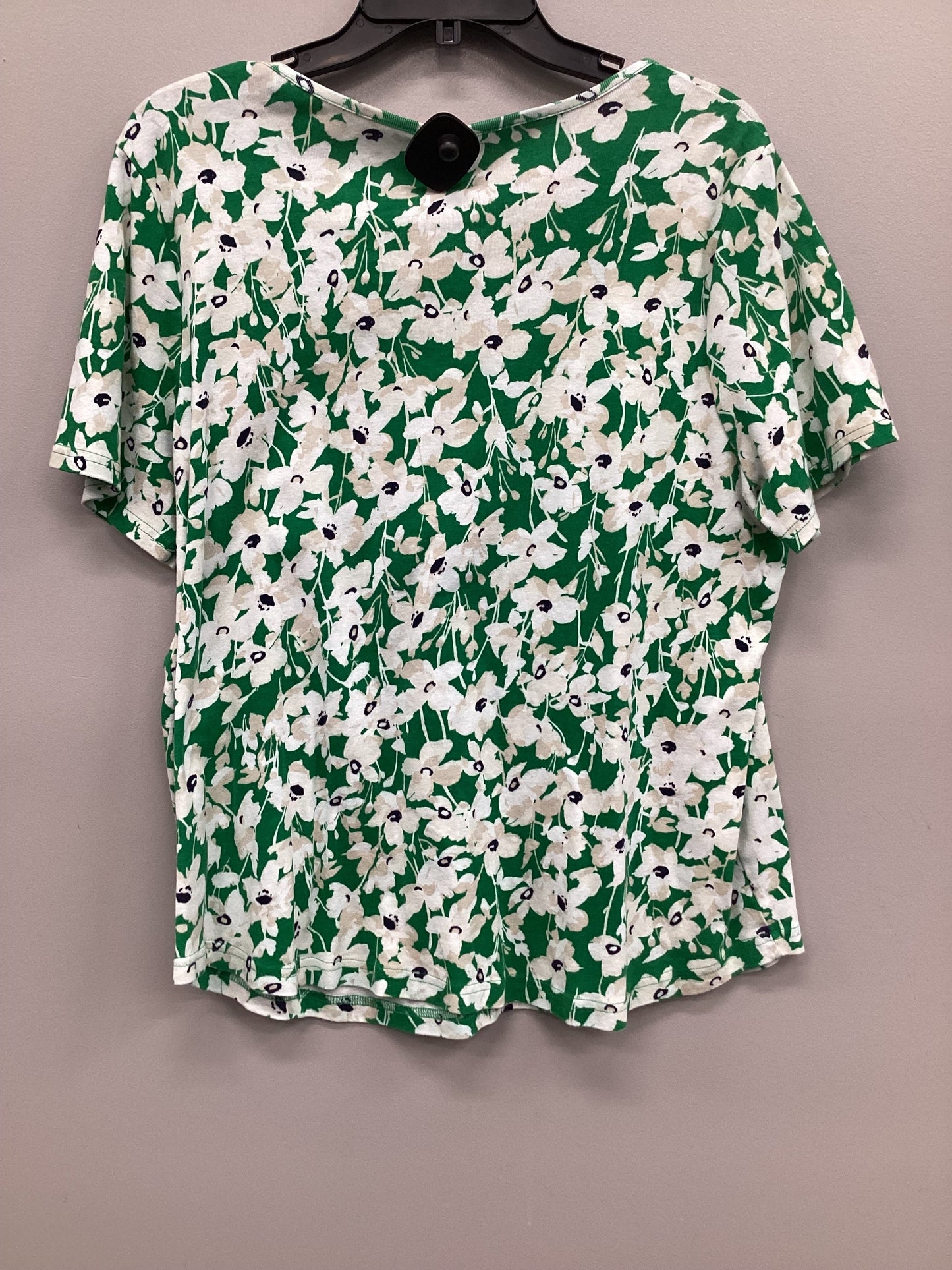 Top Short Sleeve By Croft And Barrow In Green, Size: 1x