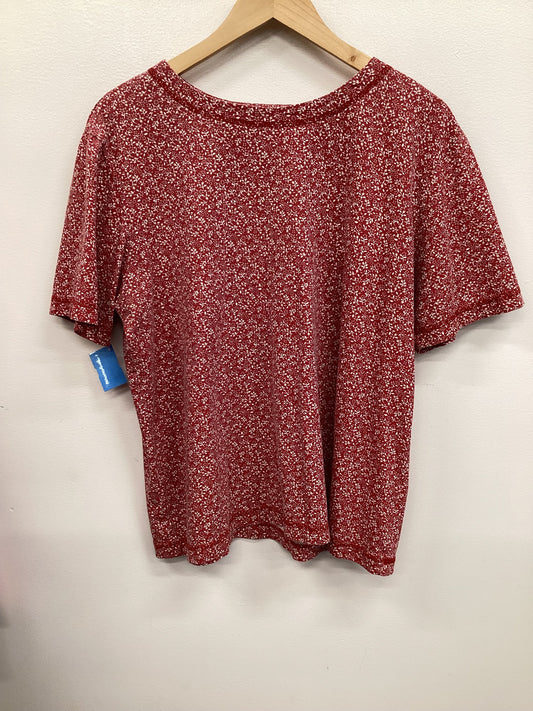 Top Short Sleeve By Clothes Mentor In Red, Size: 1x