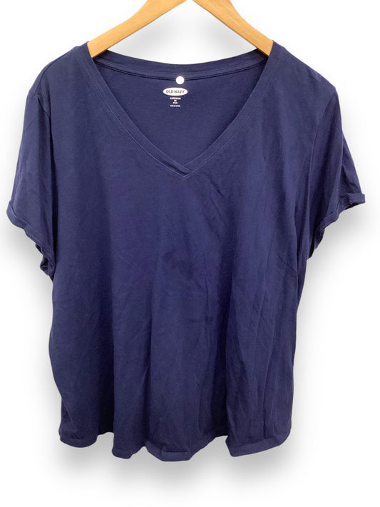 Top Short Sleeve By Old Navy In Navy, Size: 2x