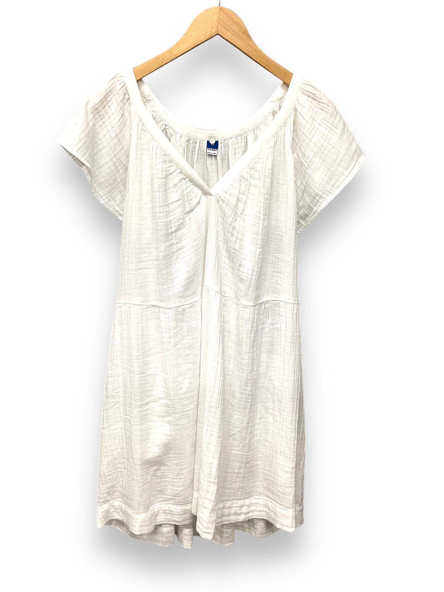 Dress Casual Midi By Old Navy In White, Size: 2x