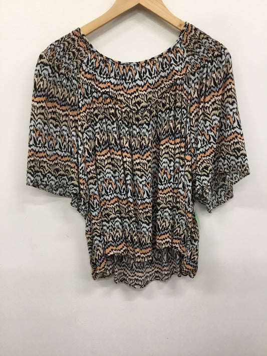 Top Short Sleeve By Tribal In Black, Size: 2x