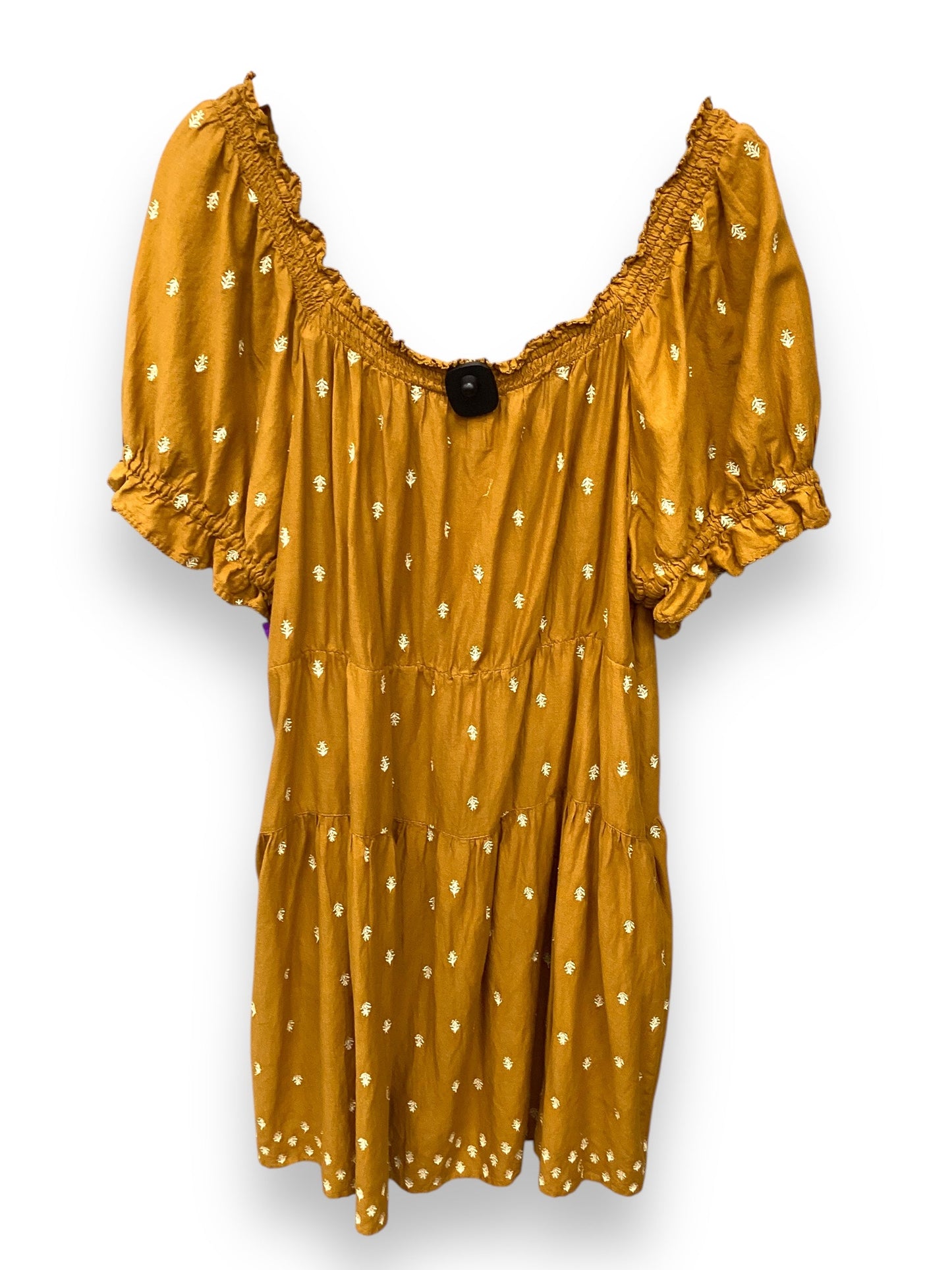 Dress Casual Midi By Old Navy In Yellow, Size: Xxl