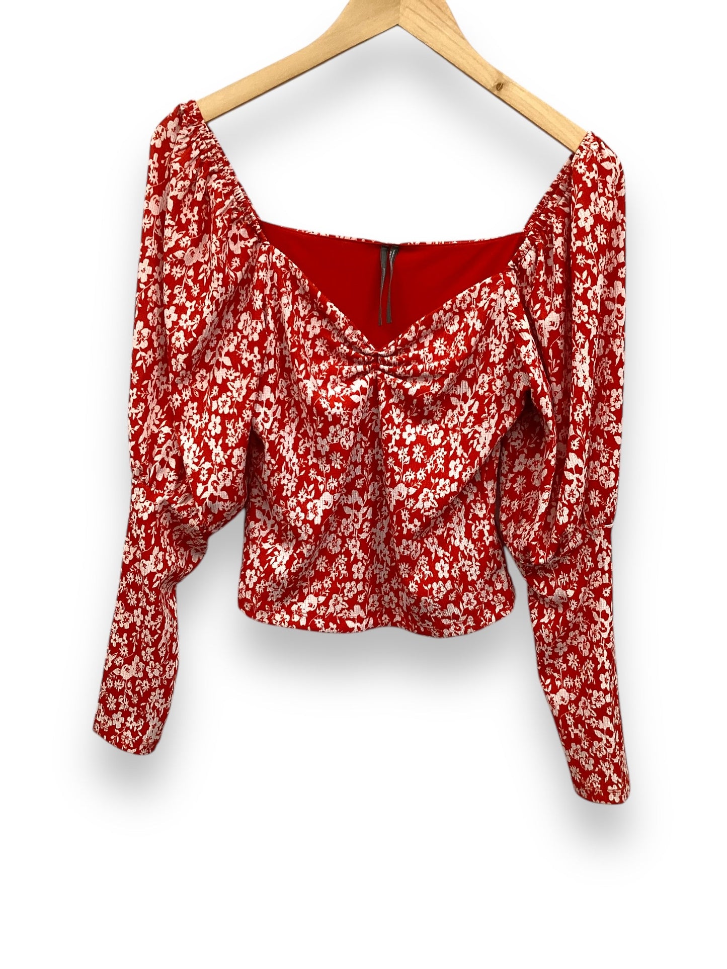 Top Long Sleeve By Anthropologie In Floral Print, Size: S