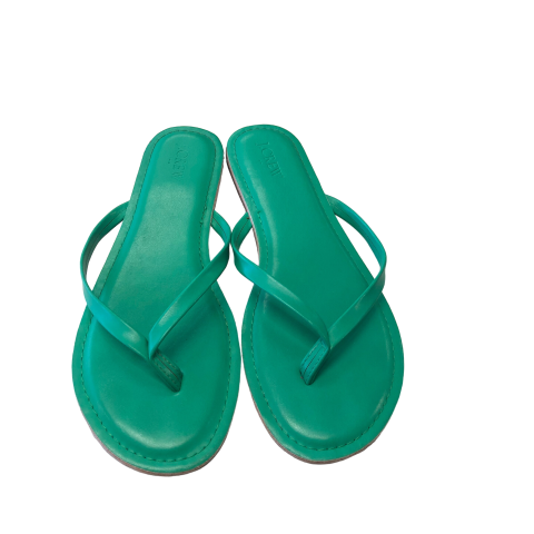 Green Sandals Flip Flops J. Crew, Size 9