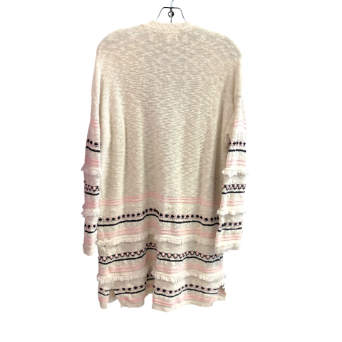 Cardigan By Style And Company In Cream & Pink, Size: M