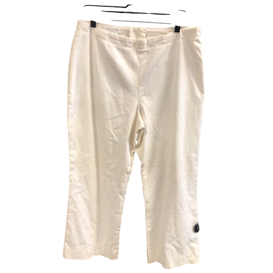 Pants Designer By Escada In Cream, Size: L