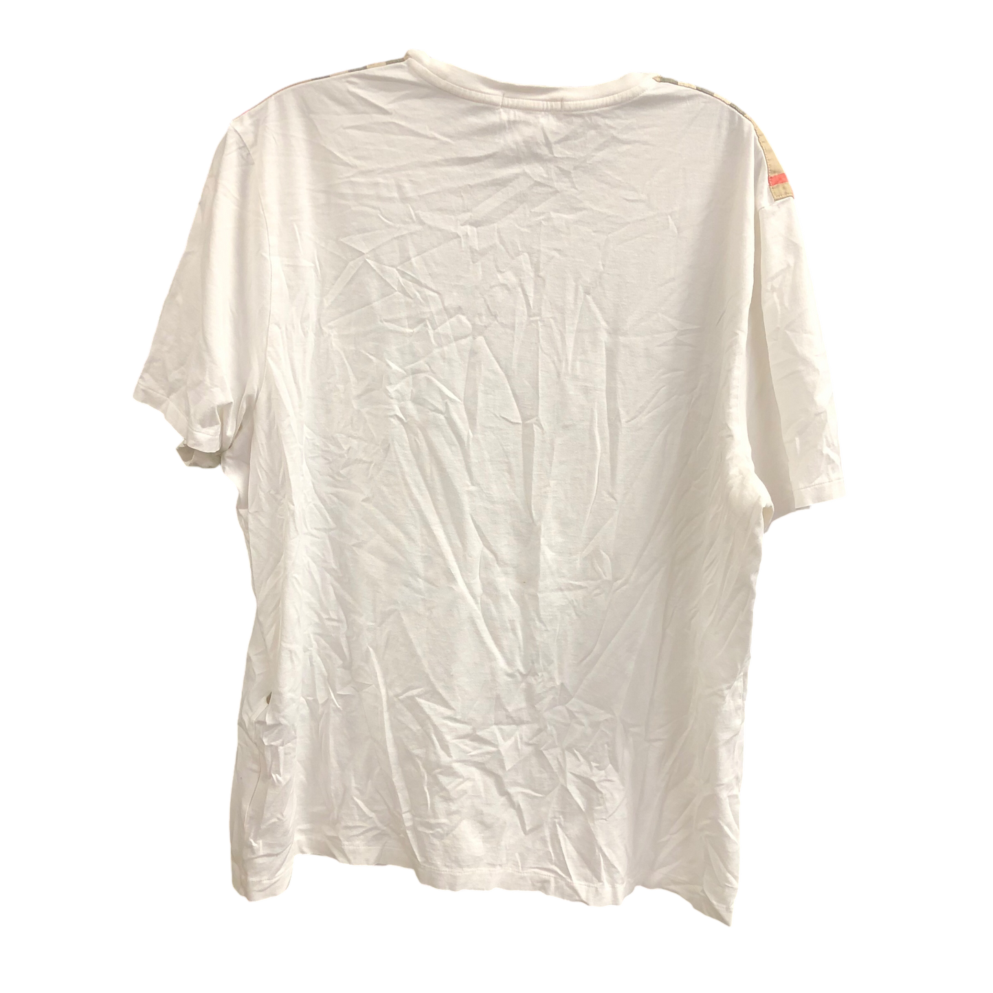 Top Short Sleeve Luxury Designer By Burberry In White, Size: Xxl