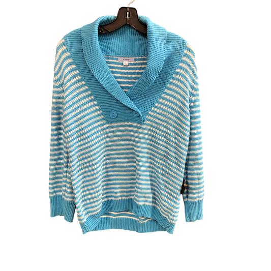 Sweater By Izod In Blue & White, Size: L