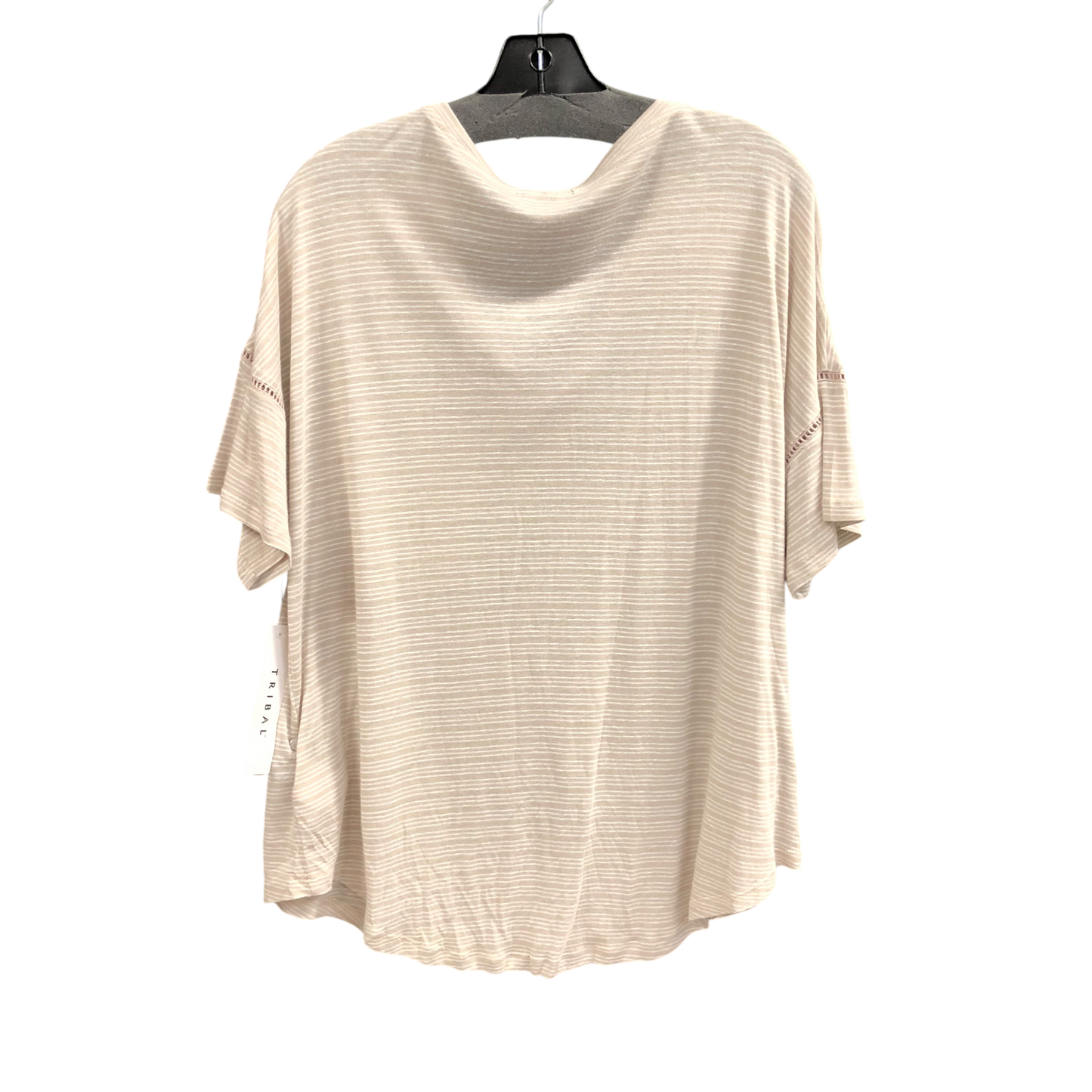 Top Short Sleeve By Tribal In Beige, Size: Xl