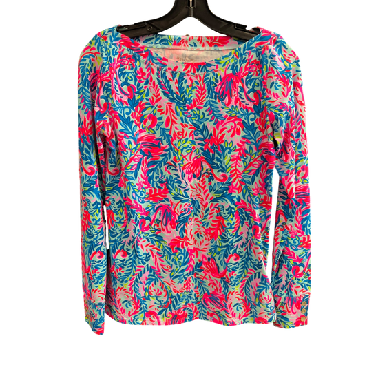 Top Long Sleeve Designer By Lilly Pulitzer In Blue, Size: S