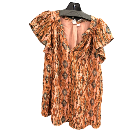 Top Short Sleeve Designer By Joie In Tan, Size: S